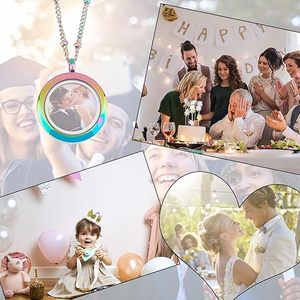 Acier inoxydable Mémoire vivante Flottant Médaillon Pendentifs Verre clair Photo Enfant Pendentif pour la main DIY Bijoux Accessoires - Product Image 6