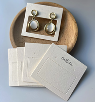 Cartes de présentation de bijoux en papier personnalisables, cartes pour boucles d'oreilles, logo personnalisé