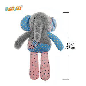 Famipet üretici renkli yama hayvan koleksiyonu dolması yumuşak gıcırtılı köpek oyuncak peluş oyuncak hayvan - Product Image 3