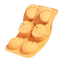 Moule en Silicone 3D Thanksgiving Feuilles d'Érable Automne Glandes Citrouille pour Gâteaux Chocolat Pâtisserie Gummy Décoration Cupcakes