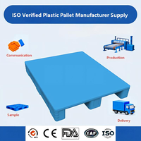 Palette en plastique pour chariot élévateur, 48x40 pouces, hygiénique, robuste, empilable, pour entrepôt industriel