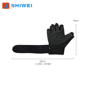 Shiwei Fitness Gloves <b>Half</b> Finger Silicone Anti <b>Slip</b> Breathable EVA Padding Gym Weightlifting Cycling Unisex Adult - Product Image 4