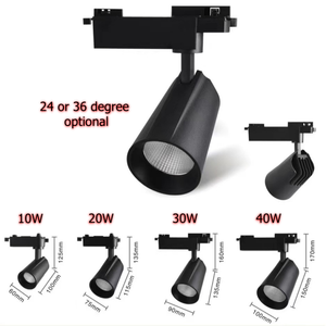 Indoor Black White 10W 20W 30W 40W <strong>Rotate</strong> Adjustable Movable Industrial Tracklight Dimmable Anti Glare COB LED Ceiling <strong>Track</strong> Lig - Product Image 2