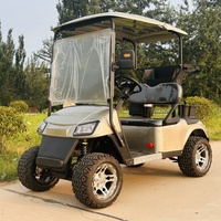 Carrito de Golf Eléctrico de 2 Plazas Directo de Fábrica con Cubierta Impermeable para Comunidades con Portones, Carrito de Golf Eléctrico Cerrado de 2 Plazas