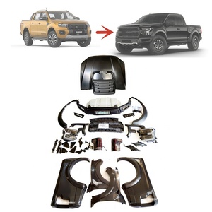 Kit carrosserie complet pour pare-chocs avant 4x4 pour <span class=keywords><strong>Ranger</strong></span> 2012-2018 T6 T7 T8 PX, mise à niveau vers F150 <span class=keywords><strong>Raptor</strong></span> Facelift avec phares LED - Product Image 1