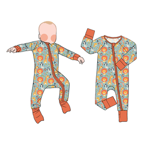 Pijama <span class=keywords><strong>de</strong></span> bambú con cremallera para niños, diseño casual estampado, suave como la mantequilla, <span class=keywords><strong>de</strong></span> gran venta, Little Glow Kid - Product Image 2