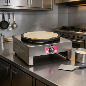 Crêpière Électrique Commerciale Antiadhésive, Plaque Chauffante Rotative Automatique pour Crêpes Françaises, Température Réglable pour Desserts - Product Image 3