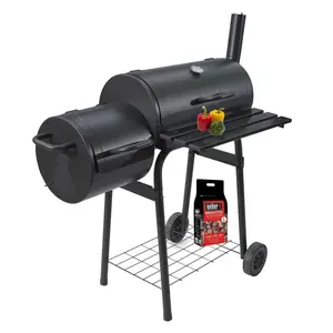 Large And Small Connected Furnaces Smoker Foldable Portable Indoor Garden Charcoal Wheelbarrow Smoker Bbq Grill Outdoor Rac