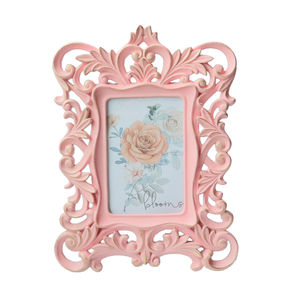 Décor Fleur De <span class=keywords><strong>Lis</strong></span> Cadre Photo De Table En Résine Or Antique Style BOHO Cadre Photo En Polyrésine De Style Français - Product Image 2