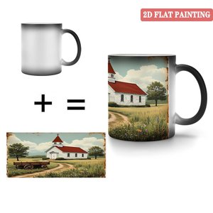 Mug magique en céramique noir givré de 11 oz, changeant de couleur à la chaleur, souvenir de fête d'anniversaire, cadeau - Product Image 4
