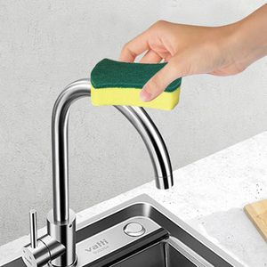 Dishwashing <b>Sponge</b> for Kitchen Emery <b>Sponge</b> Double Side <b>Sponge</b> for Dishwashing Scouring Pad Kitchen Household Cleaning Supply - Product Image 4