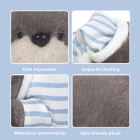 Peluche Otter Mignonne et Adorable, Coussin Doux pour le Sommeil - Cadeau d'Anniversaire Idéal pour Tous les Âges 14+ (11-30cm)