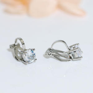 Haute qualité 6mm 18K plaqué or laiton <span class=keywords><strong>oreille</strong></span> Clips percé aimant bijoux de mariage pour femmes hommes plat mode <span class=keywords><strong>oreille</strong></span> Clip sur boucles d'oreilles - Product Image 2