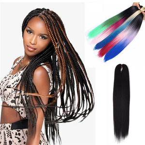 Cheveux synthétiques pour tresses de différents styles, cheveux pour tresses jumbo, fibres de permanente Yaki, tresses à l'eau chaude, cheveux faciles à tresser, Ez - Product Image 3