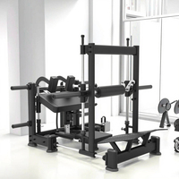 Équipement de musculation pour les hanches avec plaques de poids, machine à poussée des hanches réglable 3D, entraîneur multi-hanches