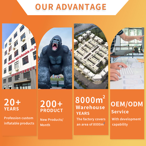 Custom Designed Giant Cartoon <strong>Inflatable</strong> Loving-Heart Hands <strong>Mascot</strong> for Events 8m Big Advertising Model with Blower for Parties - Product Image 4