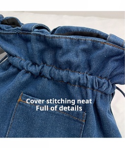 Sac en cuir de vachette de Style japonais avec logo personnalisé promotionnel pour femmes 2025 nouveau sac à cordon littéraire Simple polyvalent - Product Image 5