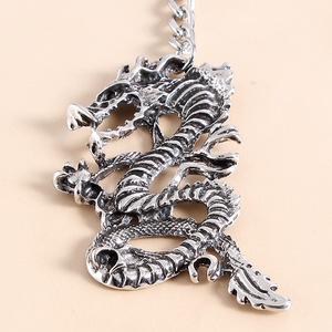 Porte-clés <span class=keywords><strong>Dragon</strong></span> en Alliage, Pendentif <span class=keywords><strong>Dragon</strong></span> Chinois Vintage, Breloque de Sac, Anneau de Clés du Nouvel An Chinois - Product Image 4