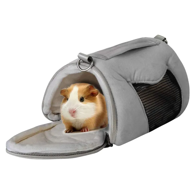 Portable Breathable Hamster Carrier Bag Pet Carrier Bag Hamster House Squirrel Winter Warm Cage Nest Squirrel Accessories