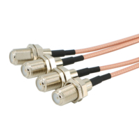 Cables de Comunicación de 20 cm, Conector Macho F a Hembra F, Conectados a Cable RG316