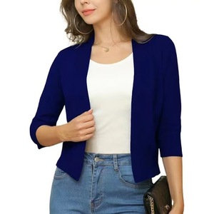 Suéter Cárdigan Corto de Punto para <span class=keywords><strong>Mujer</strong></span> Fitspi, Chaqueta Corta Versátil y Sencilla, Prenda de Punto con Cuello en V para Otoño y Primavera, Venta al Por Mayor - Product Image 2