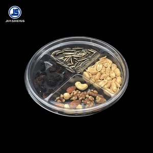 Plateau en plastique de qualité 4 grilles jetable et transparent pour fruits secs noix chocolat <span class=keywords><strong>sushi</strong></span> biscuits - Product Image 3
