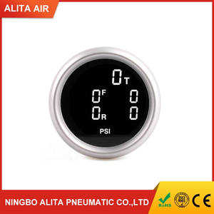 5LED 52mm 赤色LEDデジタルデュアルエアプレッシャーゲージメーター電子センサー ステップモーター エアライドサスペンションキット - Product Image 4