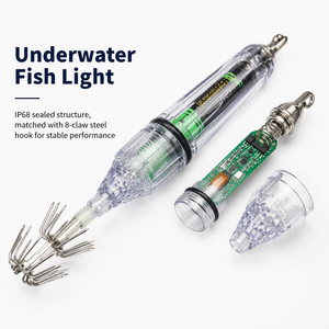 Premium LED Underwater Squid Attraction Light - Multi-Color Flashing Electronic Fishing Jig with High-Carbon Steel Umbrella Hook - Product Image 4