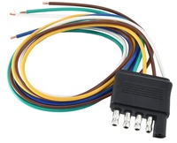 Prise de faisceau de câblage de remorque plate à 5 voies Connecteur mâle à 5 broches Extension de faisceau de câblage de lumière de remorque pour bateau de remorque RV