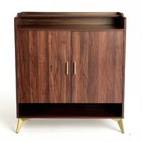 Meuble à chaussures en bois au design minimaliste, double porte, grande capacité, rangement gain de place pour le salon