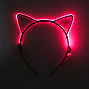 発光猫耳 LED ヘアバンドかわいいアクセサリーコスプレ用品光るカラフルなヘッドバンド誕生日クリスマス用 - Product Image 5