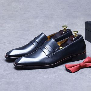 Zapatos de Cuero Genuino para Hombre, de Alta Calidad, Estilo Casual de Negocios para Otoño, Modernos, Impermeables, Transpirables, Ligeros y Antideslizantes - Product Image 1