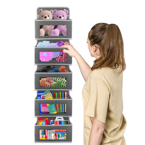 <b>Hanging</b> <b>Storage</b> Bag 33x15x85cm Five Layers Rectangle Plastic Organizer For Behind Doors On <b>Walls</b> Neatening <b>Storage</b> - Product Image 1