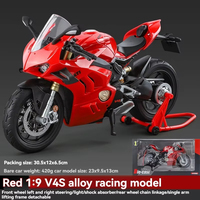 1:9 Échelle V4S Modèle Pullback Enfants Moulé Sous Pression En Métal Simulation Moto Volant Avant Décorer Jouet
