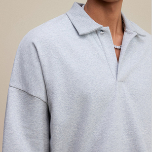 <span class=keywords><strong>Sudadera</strong></span> de Hombre con Cuello Polo Personalizable, de Felpa Gruesa de 450 g/m², Otoño 2025 - Product Image 2