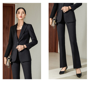Nouveau design de <span class=keywords><strong>tailleur</strong></span>-<span class=keywords><strong>pantalon</strong></span> classique à manches longues à vendre ensemble de vêtements de travail formels pour femmes - Product Image 2