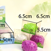 Jouet anti-stress souple en forme de blocs de chou, emballage en boîte PET