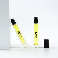 Flacons de parfum en verre transparent givré noir de 2 ml, 5 ml, 8 ml, 10 ml, flacons d'échantillon de parfum cosmétique, vaporisateur fin en verre, flacon cadeau de parfum