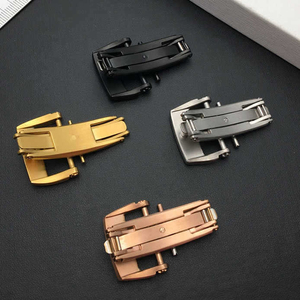 Bouton de haute qualité <span class=keywords><strong>18mm</strong></span> 20mm <span class=keywords><strong>boucle</strong></span> en acier inoxydable <span class=keywords><strong>boucle</strong></span> de <span class=keywords><strong>bracelet</strong></span> de <span class=keywords><strong>montre</strong></span> pour Apple Watch <span class=keywords><strong>Bracelet</strong></span> à fermoir pliant - Product Image 2