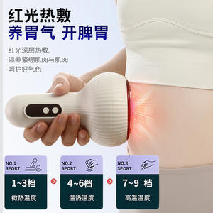 Masseur électrique Gua Sha pour le cou, appareil de thérapie chauffante rechargeable, alimenté par USB, blanc noir 1200 1800 - Product Image 4