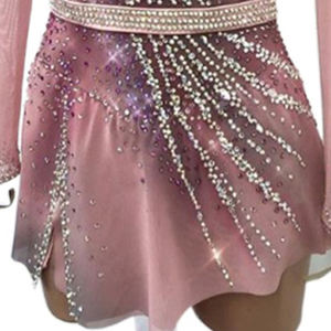 Vestido de patinaje artístico, ropa de baile en barra, traje de baile latino para niñas, vestidos de <span class=keywords><strong>patinadora</strong></span>, trajes de baile de patinaje de competición baratos - Product Image 5