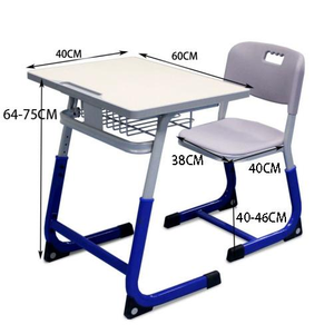 Ensemble <span class=keywords><strong>de</strong></span> bureau et chaise portable au design moderne et plaqué pour chambre ou école - Product Image 5