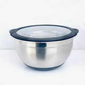 Hot Selling Stainless Steel Metal Round Bowls Kitchen Vegetable Salad Mixing Bowl