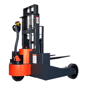 Apilador eléctrico ELES-15D de 1,5 toneladas tipo de pie, 3m / 3,5m, apilador eléctrico de paletas con ruedas grandes - Product Image 5