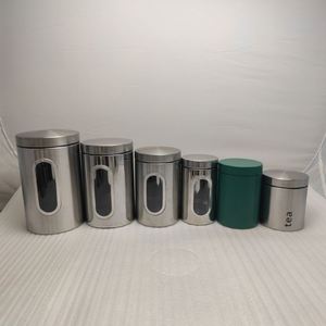 Bocaux de conservation alimentaire en acier inoxydable sur mesure en gros avec couvercle, conteneur polyvalent pour café, thé et sucre - Product Image 5