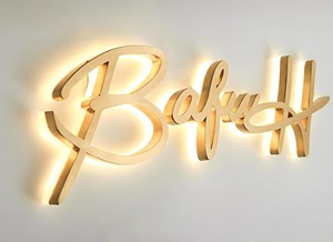 3D Acrylic Backlit dấu hiệu Boutique tiếp nhận logo cho kinh doanh Beauty Salon ánh sáng Halo chữ cửa hàng văn phòng bar cafe tùy chỉnh IP65 - Product Image 6