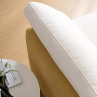 Fauteuil minimaliste moderne en bois surdimensionné en tissu chenille Fauteuil de canapé simple pour le salon Accent pour les hôtels et les appartements