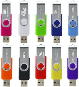 Memoria USB 2.0 al por Mayor de 16 GB con Diseño Giratorio, Logotipo Personalizado OEM, Publicitaria, Portátil, para Regreso a Clases/Graduación - Product Image 1