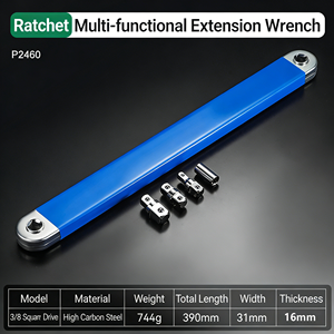 プロフェッショナルオフセットエクステンションレンチスペースエクステンションツール、1/4インチ、<span class=keywords><strong>3</strong></span>/8インチ、1/2インチスクエアドライブアダプターレンチ修理ツール付き - Product Image 6