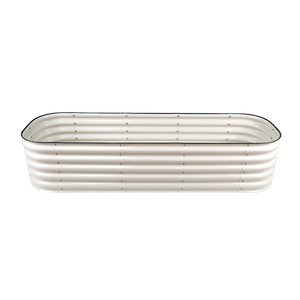 Jardinière en métal pour balcon, pour plantes et fleurs, design classique écologique, forme ovale, utilisation en extérieur - Product Image 6